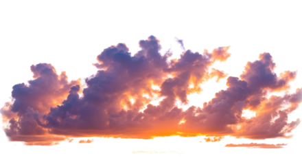Picturesque sunset clouds cut out, PNG, sunset cloud