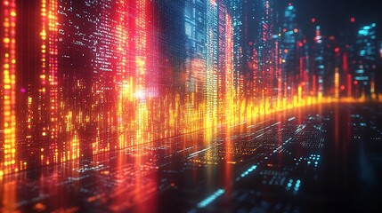 Diversification depicted a colorful portfolio showcasing varied offerings in a vibrant digital environment highlighting product mixes