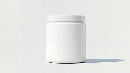 white plastic bottle on white background