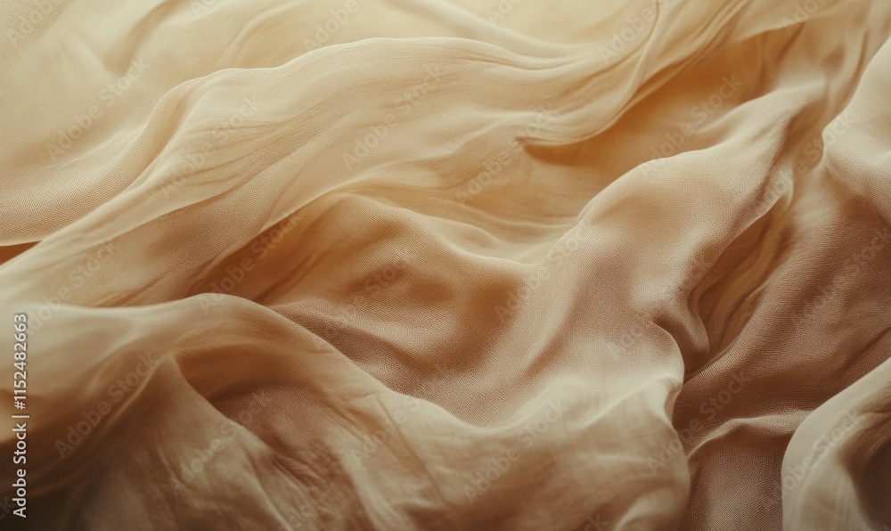 Poster gradient flow of mocha brown into cream, with a texture resembling soft flowing fabric in muted tone