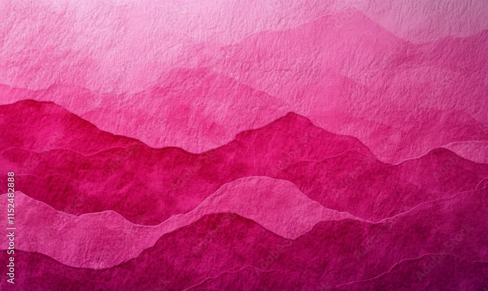 Aufkleber grainy gradient wave banner header backdrop in magenta pink color with dark noise grain texture