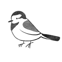 スタンプ風ハクセキレイのイラスト