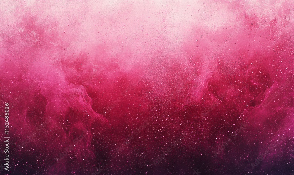 Poster grainy gradient wave banner header backdrop in magenta pink color with dark noise grain texture