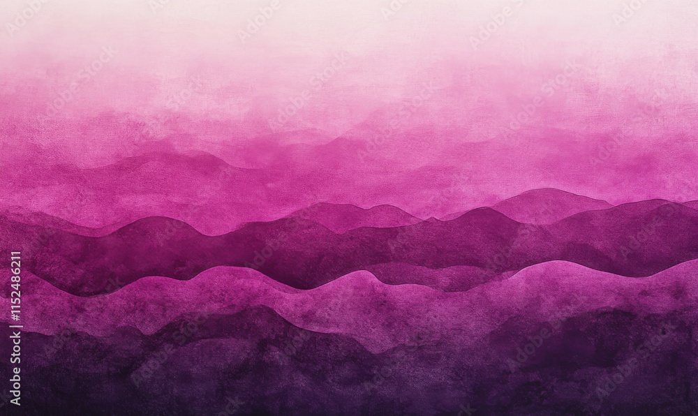 Aufkleber grainy gradient wave banner header backdrop in magenta pink color with dark noise grain texture