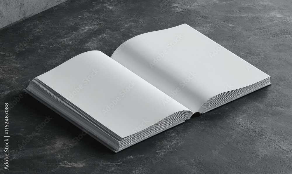 Poster hree variations of a realistic magazine mockup on a dark granite background. three realistic soft co