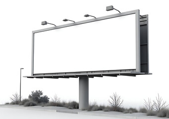Obraz premium large blank billboards get white background advertising displays immediately