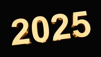 New year celebration background 2025 gold color. Concept: Party, christmas, new year.