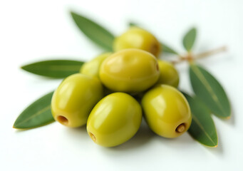 olives green color leaves surrounding white