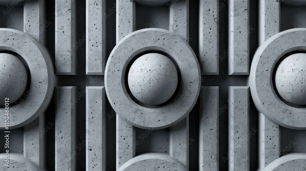 Poster explore innovative geometric patterns fused with cement textures for a unique decorative touch in yo
