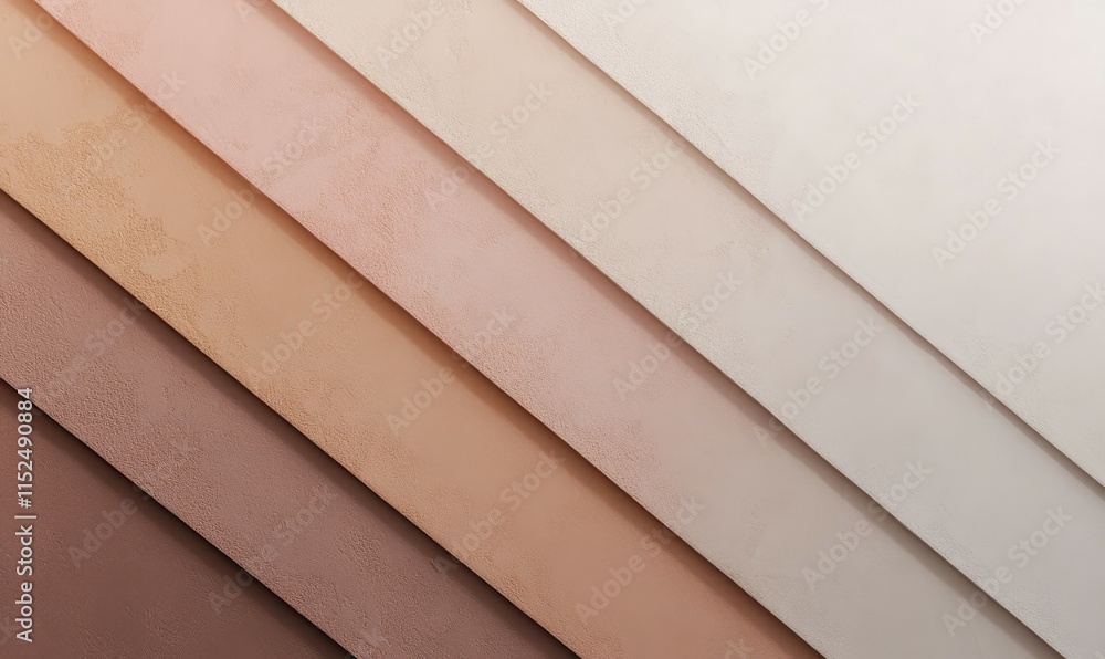 Poster mocha gradients blending with irregular pastel lines, forming a serene yet dynamic abstract palette.