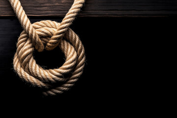 rope with knot hanging