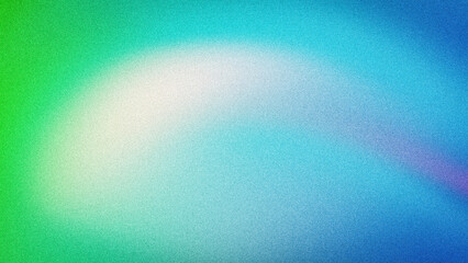 A vibrant abstract gradient blending blue, green, white, and subtle purple hues with a grainy texture, ideal for digital backgrounds and creative designs