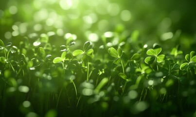 Premium Close up shot of Clover sprouts. Vegan themed, healthy eating concept. .