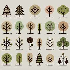 vector of a collection of trees that become one