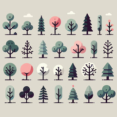 vector of a collection of trees that become one