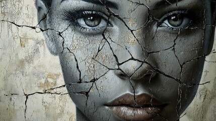 Cracked Portrait: A Study in Resilience and Fragility