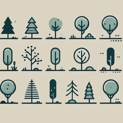 vector of a collection of trees that become one