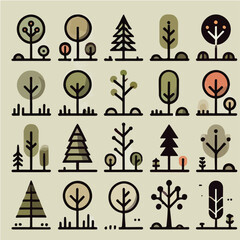 vector of a collection of trees that become one