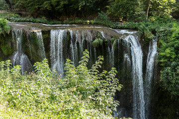 Wonderful Natural Sceneries of The Marmore Falls (Cascata delle Marmore) in Umbria, Terni Province,...