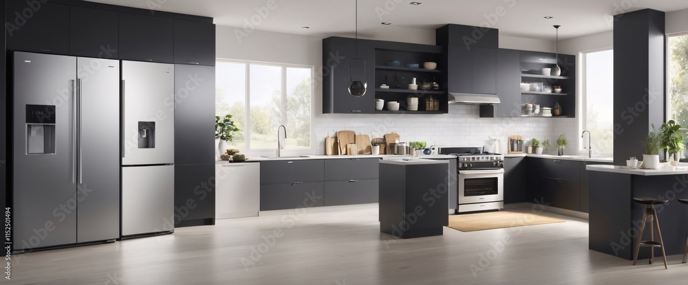 Aufkleber illustrate the concept of the internet of things with an image of a smart home, featuring various co