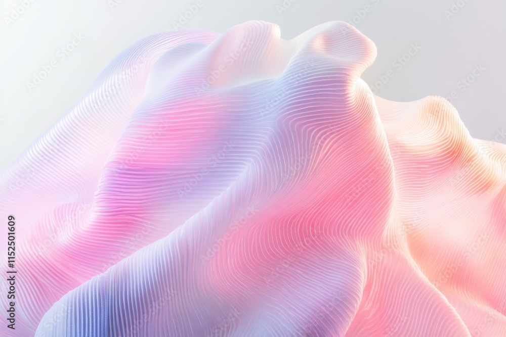 Poster soft pastel waves create a serene abstract composition with delicate textures