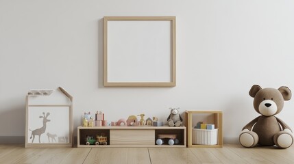 Nursery Decor with Toys and Wooden Furniture