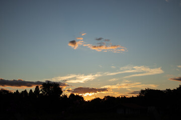 orange sunset in the sky