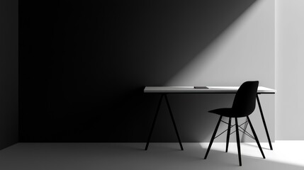 Minimalist Workspace with Sunlight