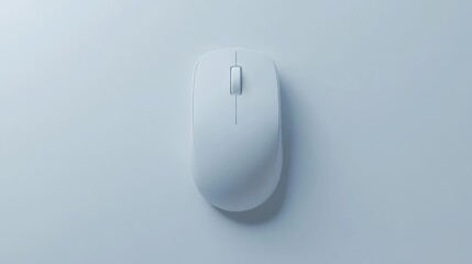 White Computer Mouse on a White Background