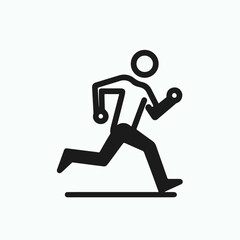 vector illustration of people running, jumping, celebrating victory