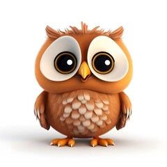 Cute 3D Owl Character