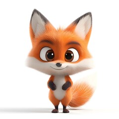 Obraz premium Cute 3D Fox Character