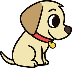 Naklejka premium cute puppy character