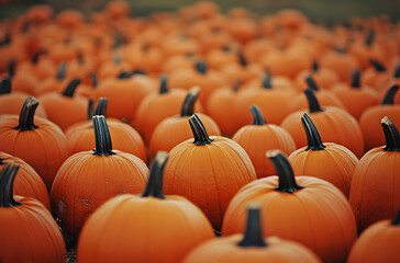 Autumn Harvest: A Field of Pumpkins