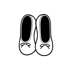 Fototapeta premium Two white shoes with bows icon