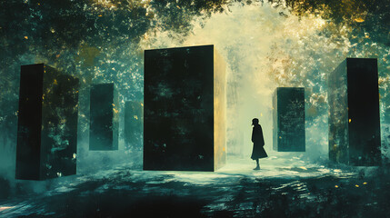 Liminal space. Liminality. Illustration