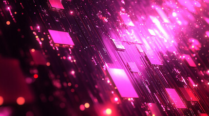 Abstract technology background representing digital chaos, symbolizing data streams, cybersecurity, cloud computing, supercomputing, and neural networks with vibrant colors and complex patterns

