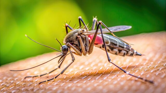 Mosquito bites on skin close-up, mosquito bite close-up, insect bite, bug bite
