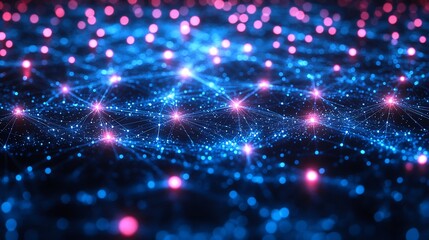 Obraz premium Networking illustrated an interconnected web of professional contacts representing collaboration relationship building and opportunities in a vibrant design