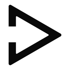 Fototapeta premium Simple stylized arrow