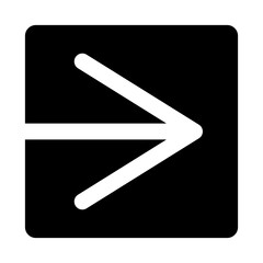 Simple square with an arrow cut out in the center