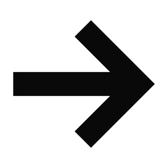 Simple black minimalist arrow