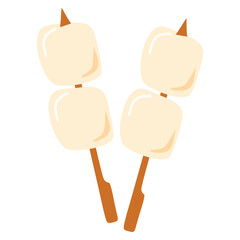 Roasting marshmallow on a stick