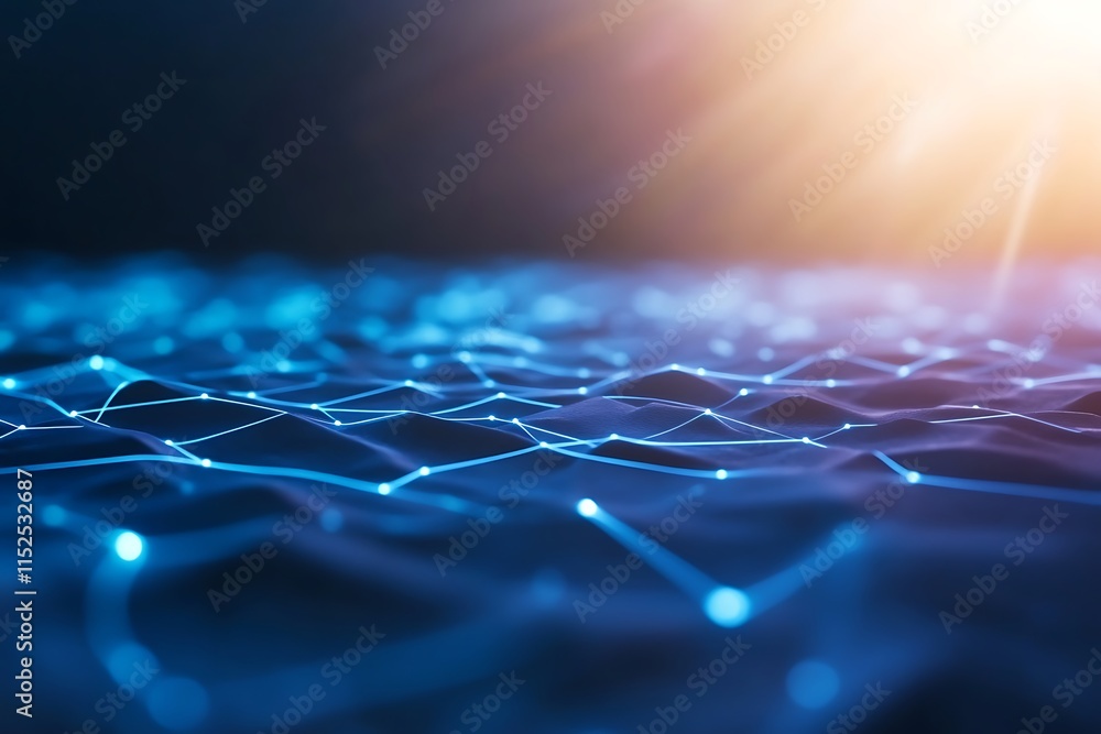 Aufkleber abstract digital network connection background.