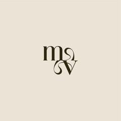 dynamic line monogram logo luxurious concept MV elegant wedding letter