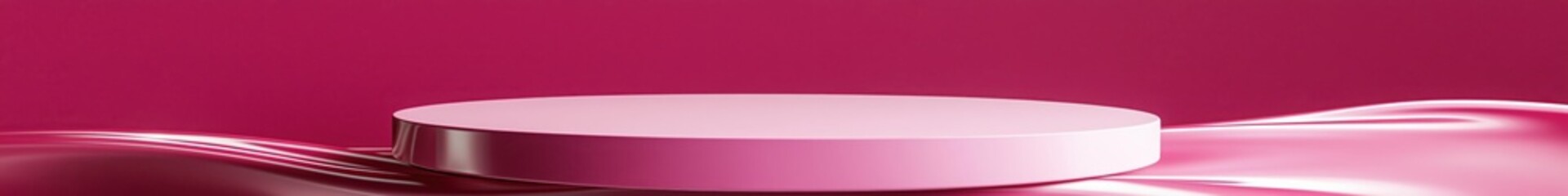 Obraz premium Elegant Pink Display Platform on Soft Pink Background for Product Presentation