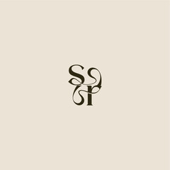 dynamic line monogram logo luxurious concept SR elegant wedding letter