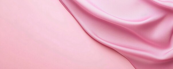 Obraz premium Soft Pink Silk Fabric with Elegant Drapery Creating a Beautiful Background Texture