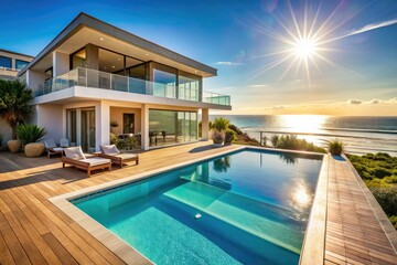 Luxury beachfront home. Private pool, panoramic ocean views.  Ideal vacation rental or primary residence.