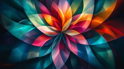 Obraz premium Abstract colorful flower design.
